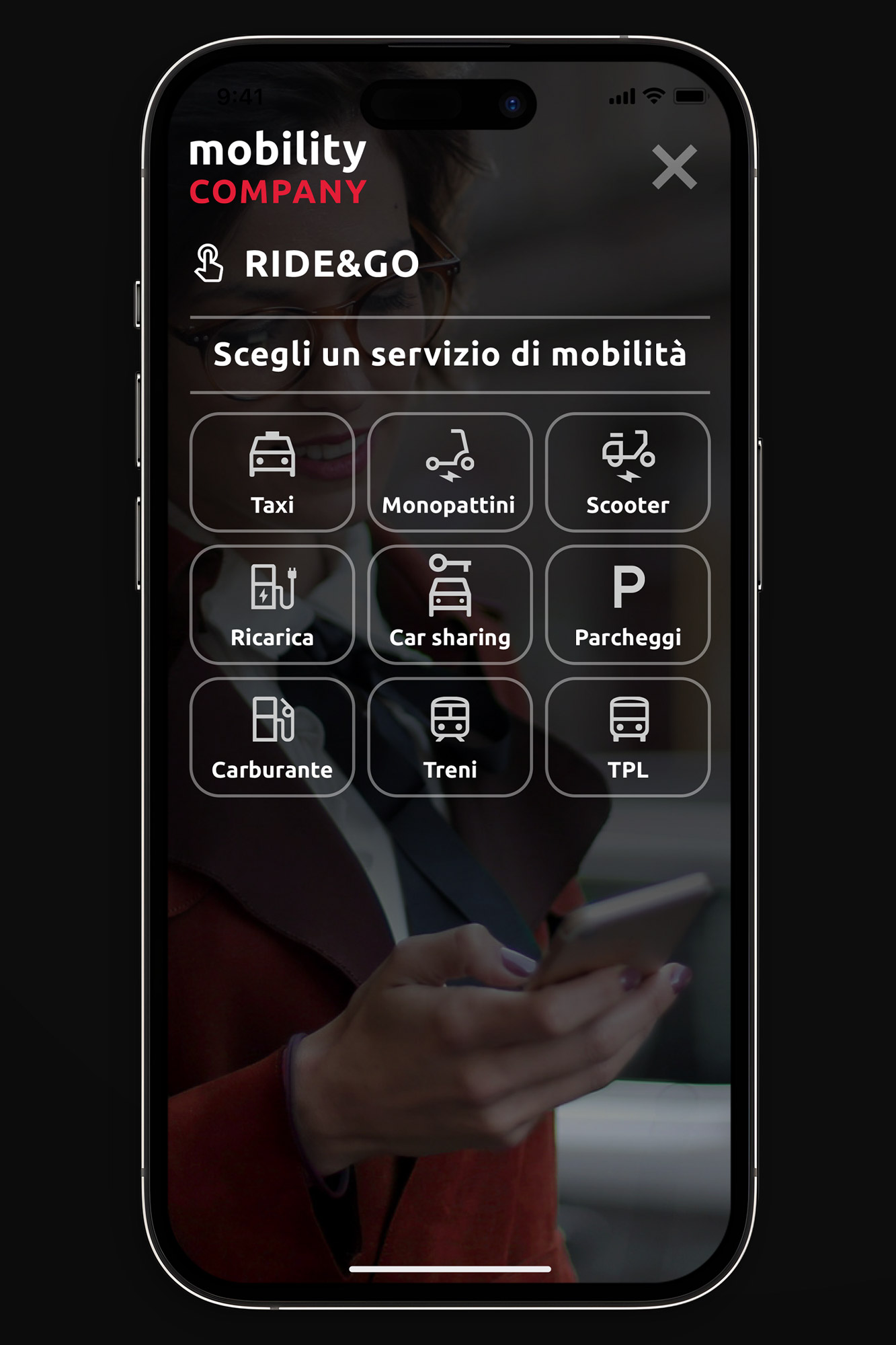 Progetto di Mobilità Sostenibile - Mobility Company Mockup
